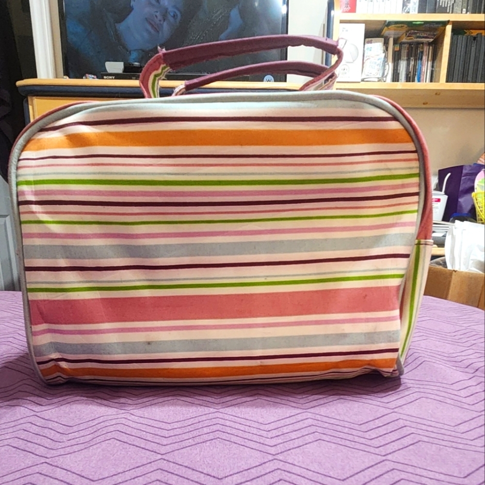 Striped Multicolor Make-up Bag